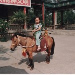 Daughter horse riding
