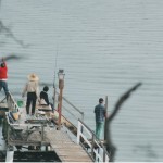 Friends fishing on my jetty