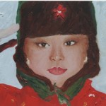 Oil Painting of ''Daughter in Chinese army cap''