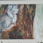 Oil painting of ''a baby goat''