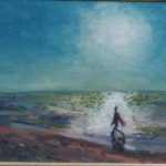 Oil painting of ''man on Beach''