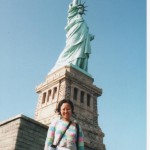 Weiwei in front of Statue of Liberty
