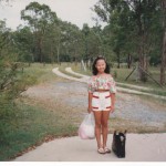 Weiwei in our Front Yard