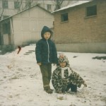 Weiwei with Ren Jiang Playing in Snow