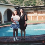 With daughter at home